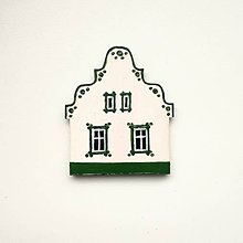 Magnetky - Maľovaný domček-zelený - 8968427_