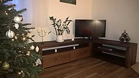 TV stolík so starého duba " rohový"