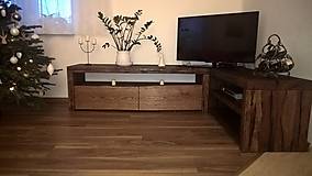 Nábytok - TV stolík so starého duba " rohový" - 8972509_