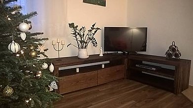 Nábytok - TV stolík so starého duba " rohový" - 8972508_
