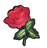 Galantéria - Nažehľovačka Červená ružička (NZ306) - 8971722_