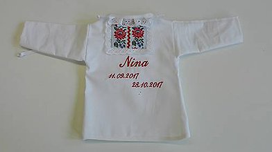 Detské oblečenie - Košeľka na krst - folk - 8972350_