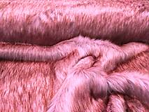 Textil - Kožušina umelá - ružová s jemným zlatohnedým melírom - cena za 10 cm - 8973262_