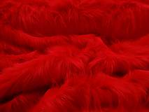 Textil - Kožušina umelá - výrazná červená - cena za 10 cm - 8973394_
