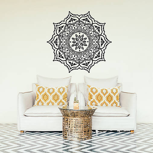 Dekorácie - Mandala splnených prianí (70 x 70) - 8979881_