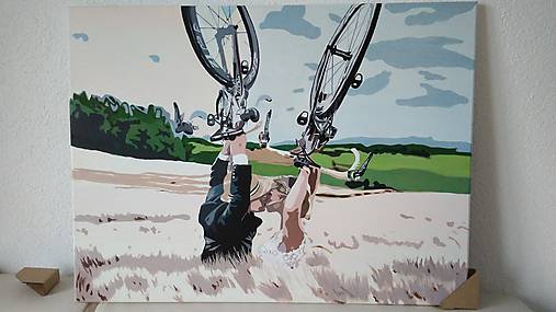 Obrazy - Maľba na objednávku - svadobná - 8979351_