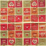 Papier - S1079 - Servítky - love, láska, nápis, retro, vintage, srdce, hearts - 8981383_