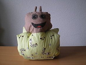 Detský textil - vankúšik slimáčik zelený - 8982955_