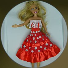 Hračky - Bodkované šaty pre 26cm bábiku - 8983872_