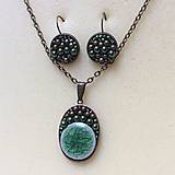 Sady šperkov - sada šperkov: zelená mozaika - 8984694_