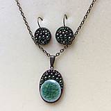 Sady šperkov - sada šperkov: zelená mozaika - 8984703_