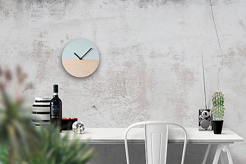  - Nástenné hodiny Mentolový minimalizmus (30 cm) - 8987284_