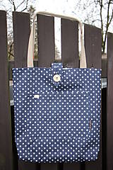 Nákupné tašky - Taška pro slečny, paní-Drobné kytičky na modré - 8985779_