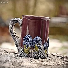 Nádoby - Levanduľový sen - hrnček na čaj, kávu s levanduľou - 8984861_