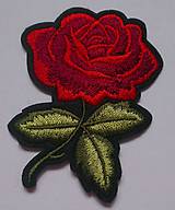 Galantéria - Nažehľovačka Červená ružička (NZ306) - 8984290_