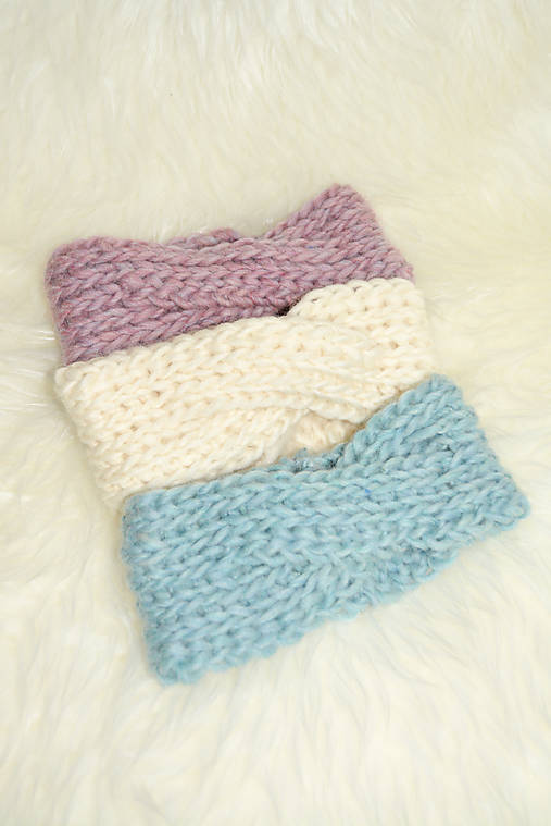 Čiapky, čelenky, klobúky - Turban čelenky... &amp; 100% VLNA (staroružová) - 8991173_