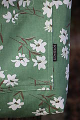 Nákupné tašky - Taška pro slečny, paní- Květy na zelené - 8989392_