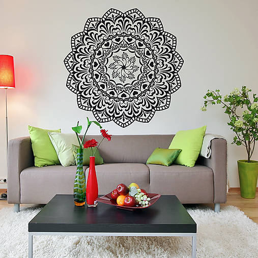 Dekorácie - Mandala otvorená myseľ (70 x 70 cm) - 8994514_