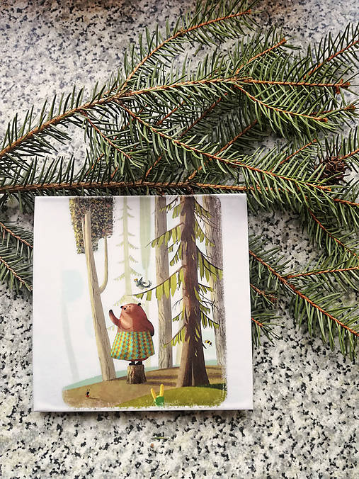 Papiernictvo - Leporelo 13x13 ,,Medvedica ráno vstala...,,  - 8993168_