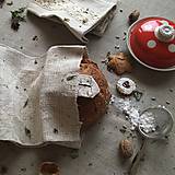 Úžitkový textil - Vrecúško na chlieb z hrubého ľanového plátna (40x30 po zapnutí) - 8998852_