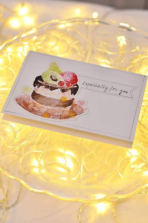 Papiernictvo - Sladký dezert - narodeninové/meninové prianie (especially for you) - 9001036_