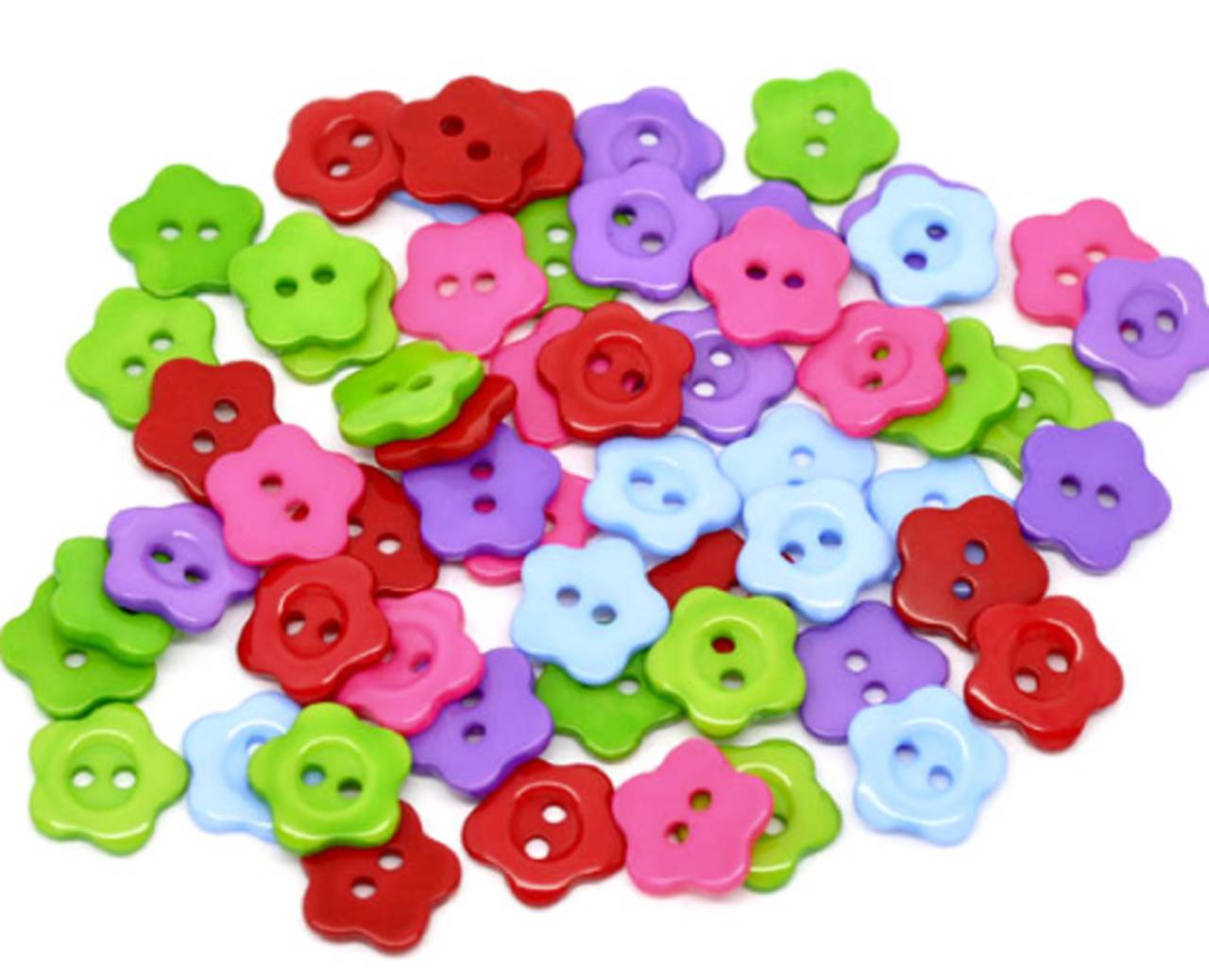 Gombík plastový kvietok 1,5 cm