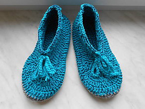 Ponožky, pančuchy, obuv - Detské papučky modré - 9004179_