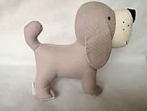 Hračky - Pes sivo - ružový - 9003526_