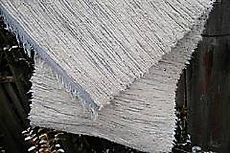 Úžitkový textil - Tkané koberce z pucvlny krémovo-sivé - 9005279_