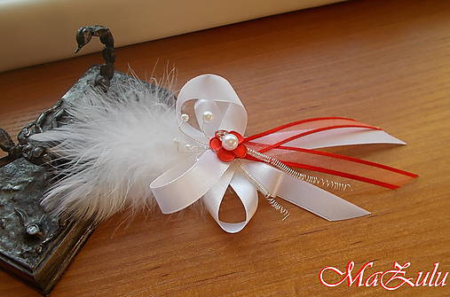 Svadobné pierka - Svadobné pierko pre ženícha"elegant" - 9007630_