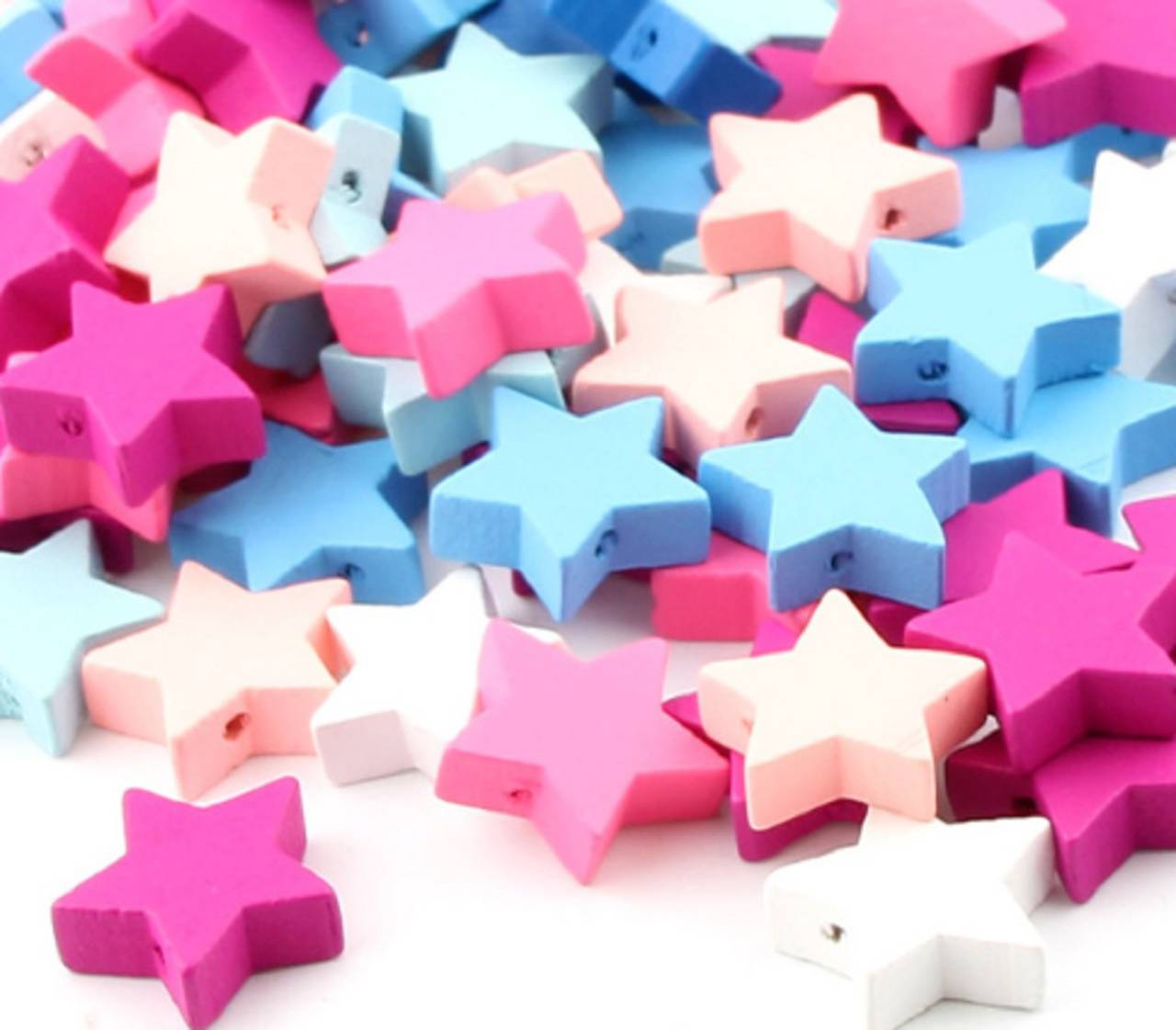 KD101 Korálka drevená hviezdička 2,0 x 1,9 cm