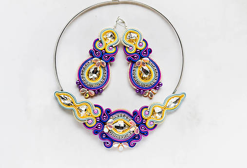Sady šperkov - Rainbow - soutache sada - 9011706_