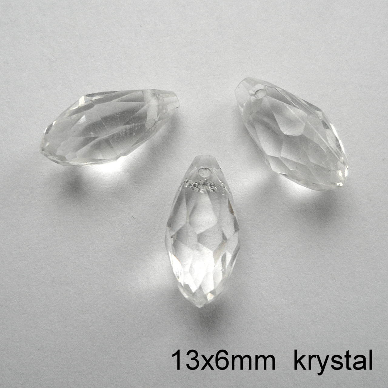 Brúsená kvapka 13x6mm-1ks (krystal)