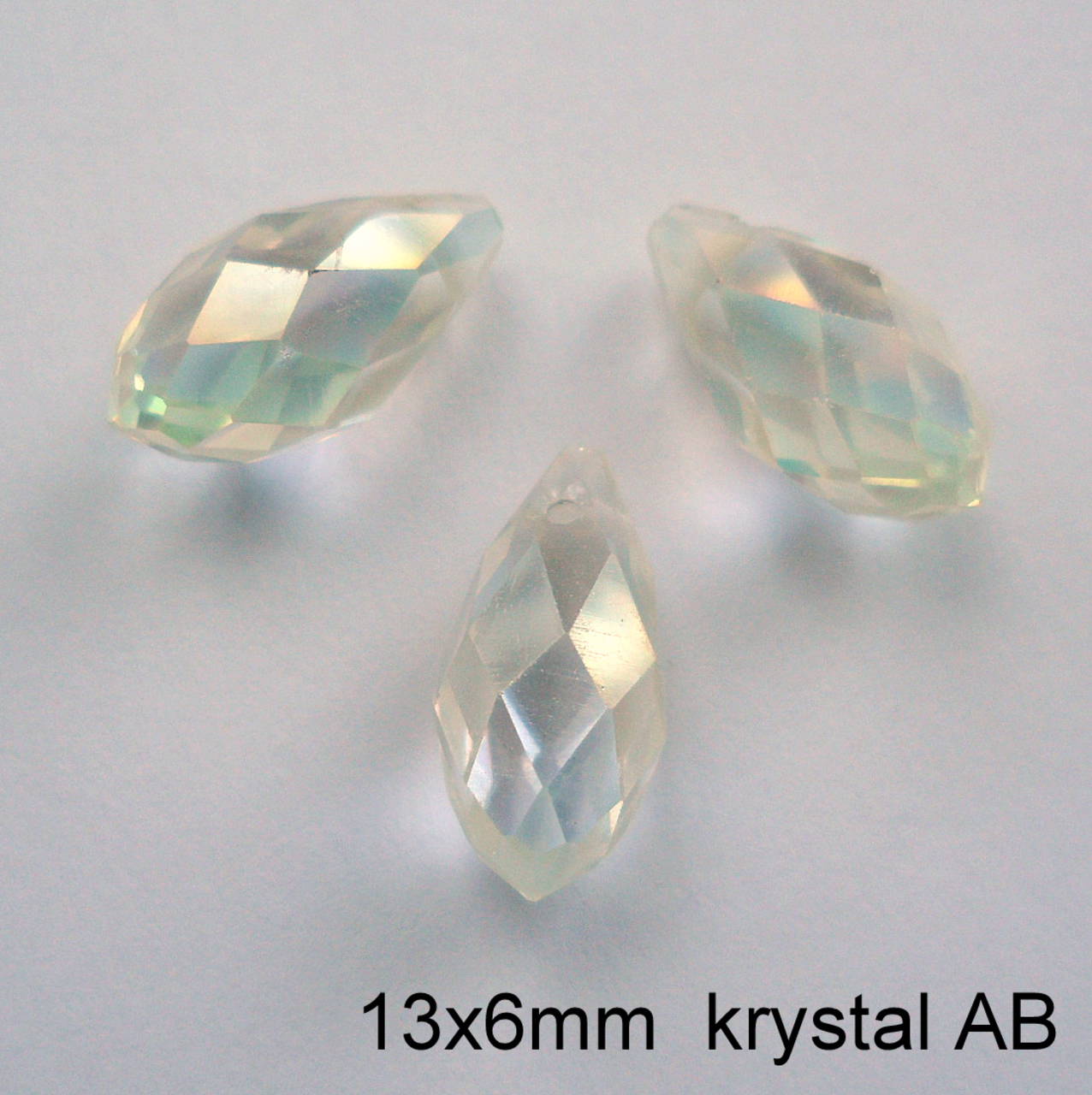Brúsená kvapka 13x6mm-1ks (krystal AB)