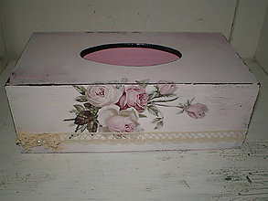 Dekorácie - Box na servítky ružičky - 9018414_