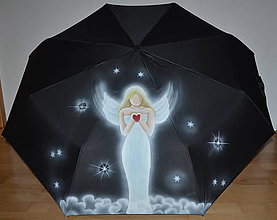 Iné doplnky - Ručne maľovaný dáždnik - anjel - 9017194_
