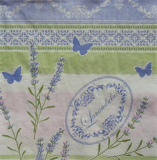 S1110 - Servítky - levandula, lila, motýľ, nežná, romantika