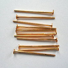 Komponenty - Ketlovací nit-zlatý (20x0,8mm-30ks) - 9023902_