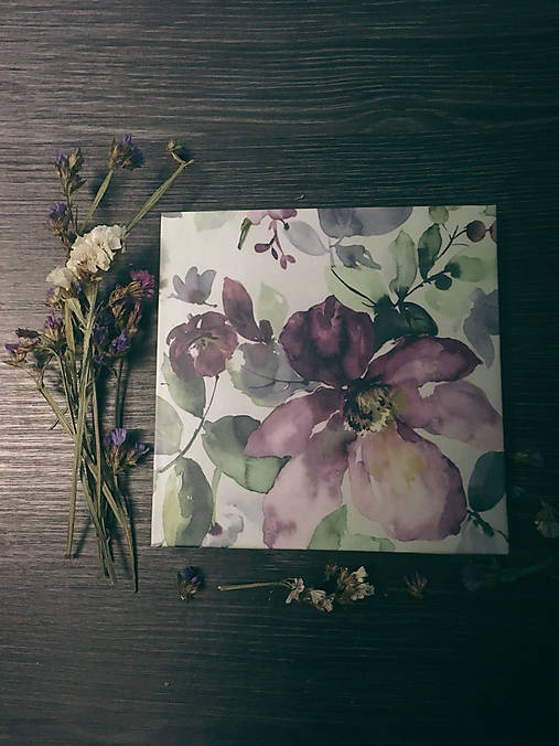 Papiernictvo - Leporelo 13x13 ,,Vo fialkovom kvete,,  - 9021532_