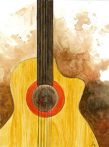 Obrazy - Obrázok pre gitaristu, milovníka hudby - 9023641_