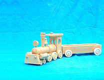 Hračky - drevený vláčik z vagónom - 9022667_