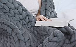Úžitkový textil - Chunky deka - 100% ovčia vlna - 9026191_