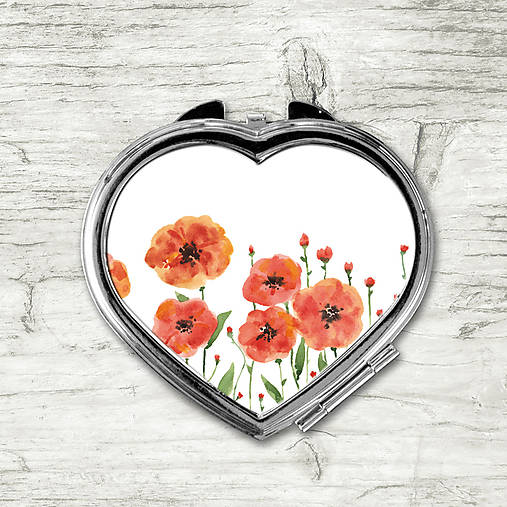 Zrkadielka - Srdcové zrkadielko - 9024235_