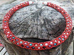 Sady šperkov - COLORAMA RED NET - vyskladaj si vlastnú sadu (náhrdelník) - 9025939_