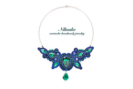 Náhrdelníky - Passion for gems - soutache náhrdelník - 9024333_