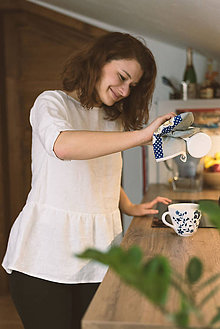 Topy, tričká, tielka - miljö ľanová blúzka - mysa - 9031261_