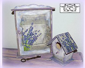 Nábytok - Klúčová skrinka "Lavender" - 9028377_