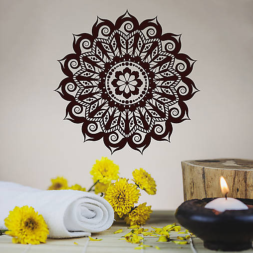Dekorácie - Mandala odvahy (40 x 40 cm) - 9035670_