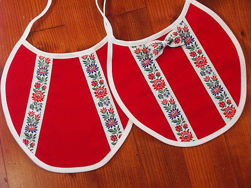 Iné doplnky - Č. 15 Červené folklórne podbradníky s motýlikom - 9033479_