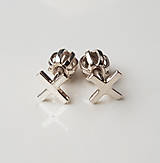 Náušnice - X earrings (strieborné) - 9040757_